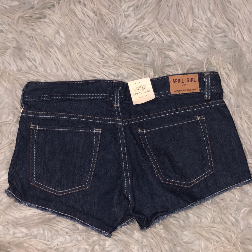 April Girl jean denim cutoff shorts - Picture 2 of 5
